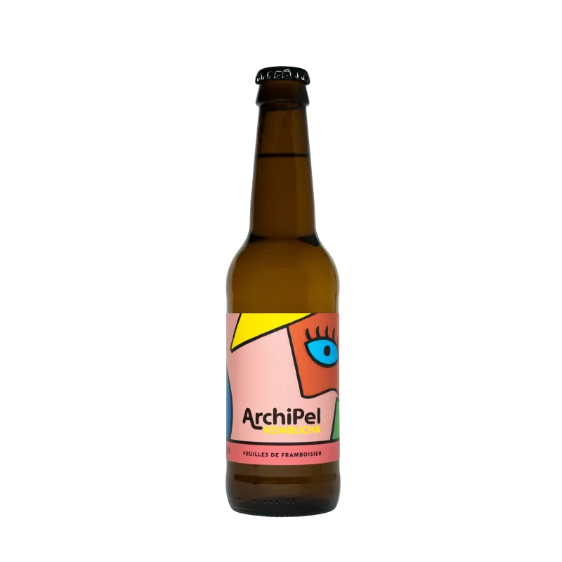 Kombucha Feuilles de Framboisier Bio - 33 cl Kombucha Feuilles de Framboisier Bio - 33 cl