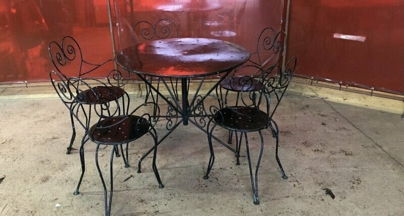 Steel Table + Chair
