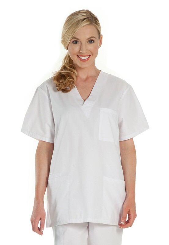 SCRUB TOP - WHT - Med