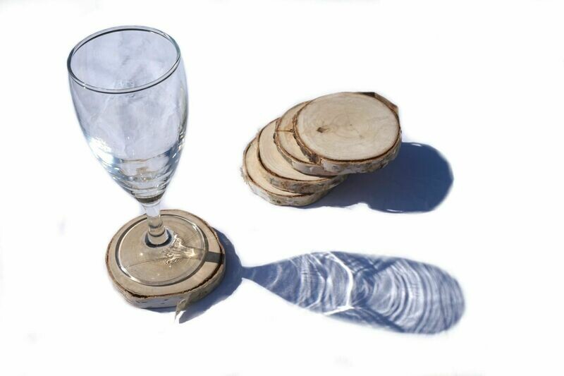 Birke natur Untersetzer, 10 mm, Set 10 Stk. Birke natur Untersetzer, 10 mm, Set 10 Stk.