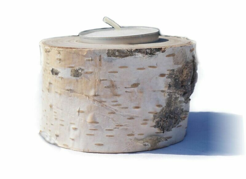 Birke natur Teelichthalter 1er, h ca. 5 cm Birke natur Teelichthalter 1er, h ca. 5 cm