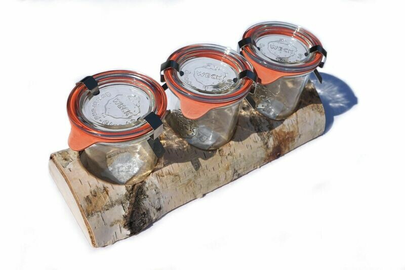 Birke natur Honig- / Marmeladenhalter im 3er Set Birke natur Honig- / Marmeladenhalter im 3er Set