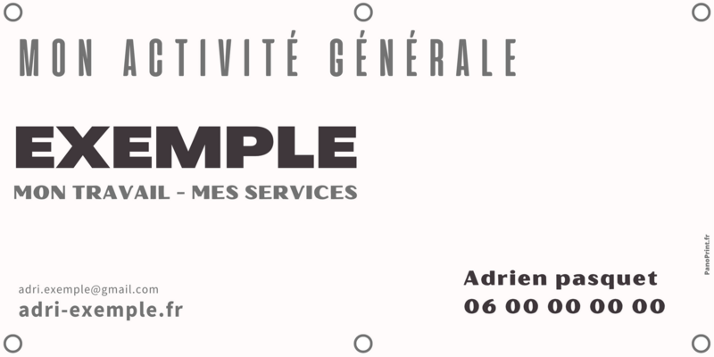 Bâche 2000x1000mm modèle neutre