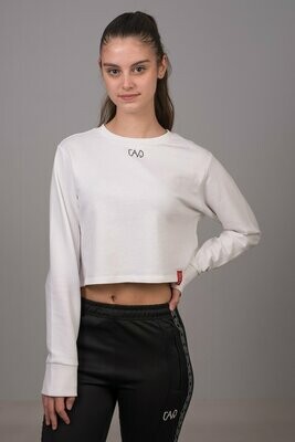 JAVD crop sweater | White