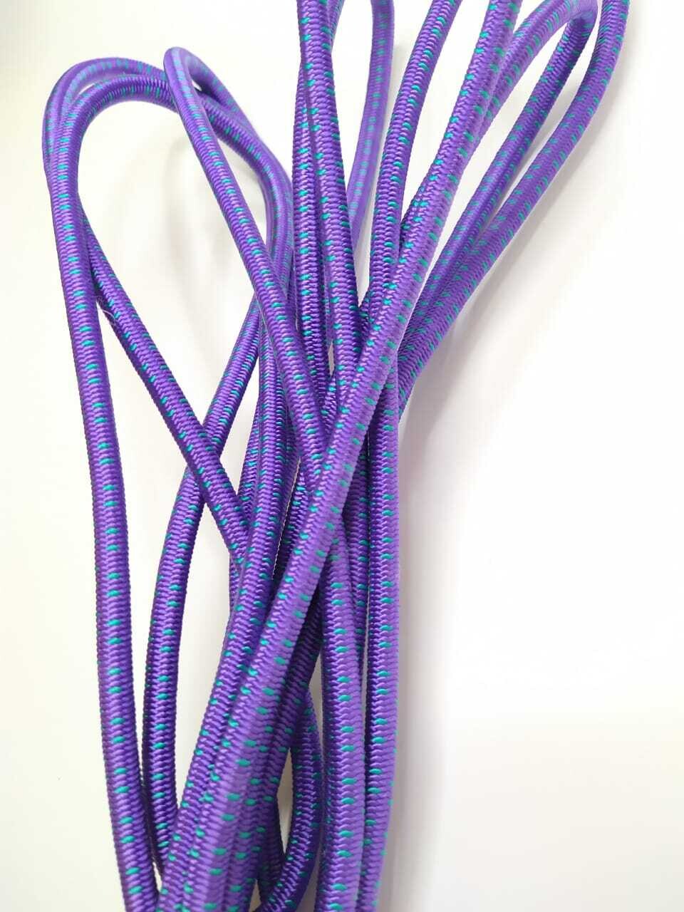 Шнур эластичный 8мм (фиолетовый с меткой)