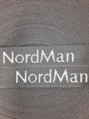 Лента ременная с логотипом NORD MAN 30мм (серый)  