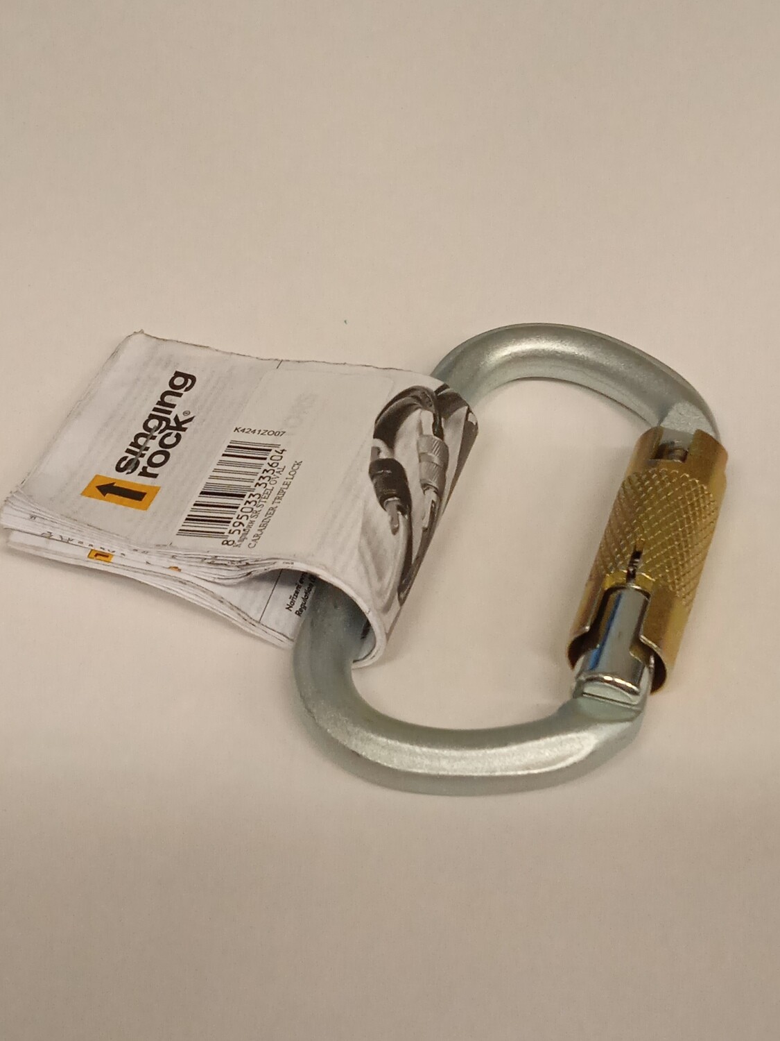 Карабин SR STEEL OVAL CARABINER TRIPLE LOCK 30кН