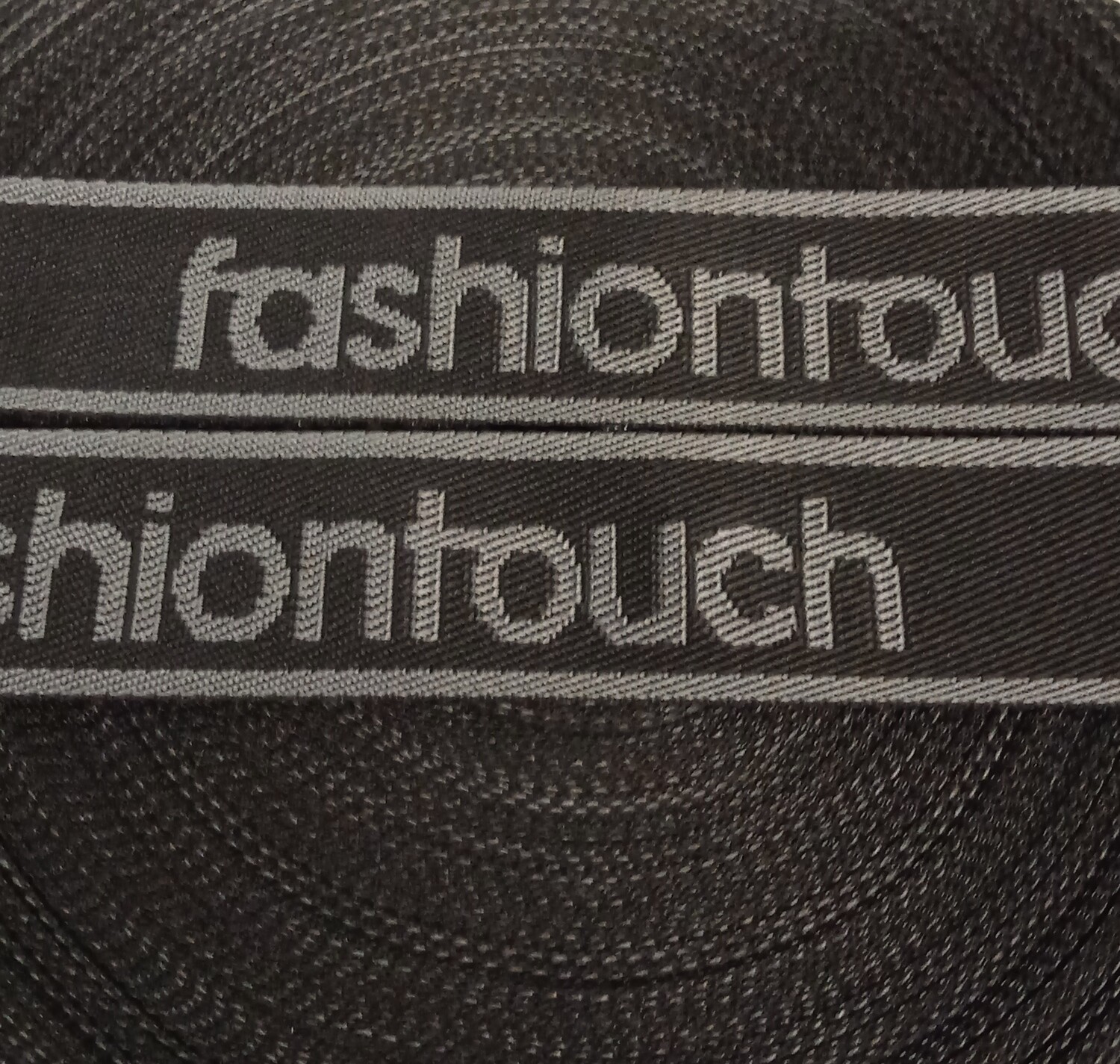 Лента ременная 40мм с логотипом FASHIONTOUCH (черно/серый)