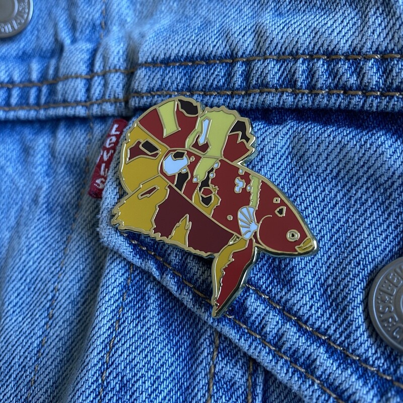 Marble Betta Pin