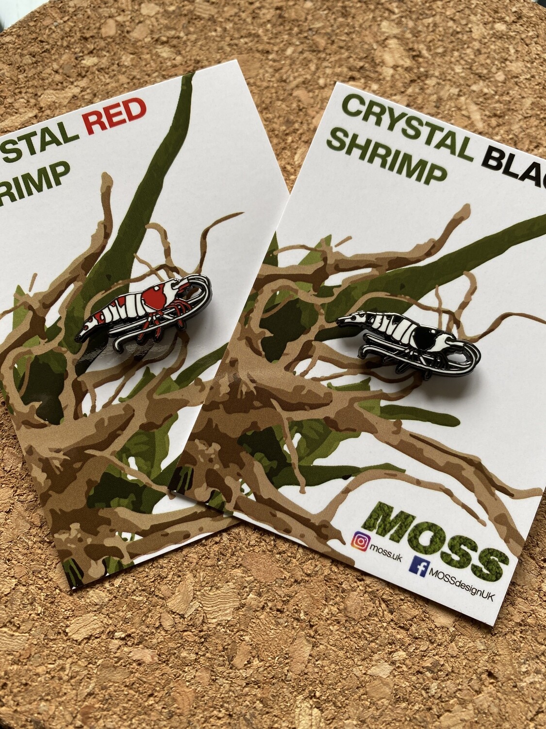 Crystal Shrimp Pin