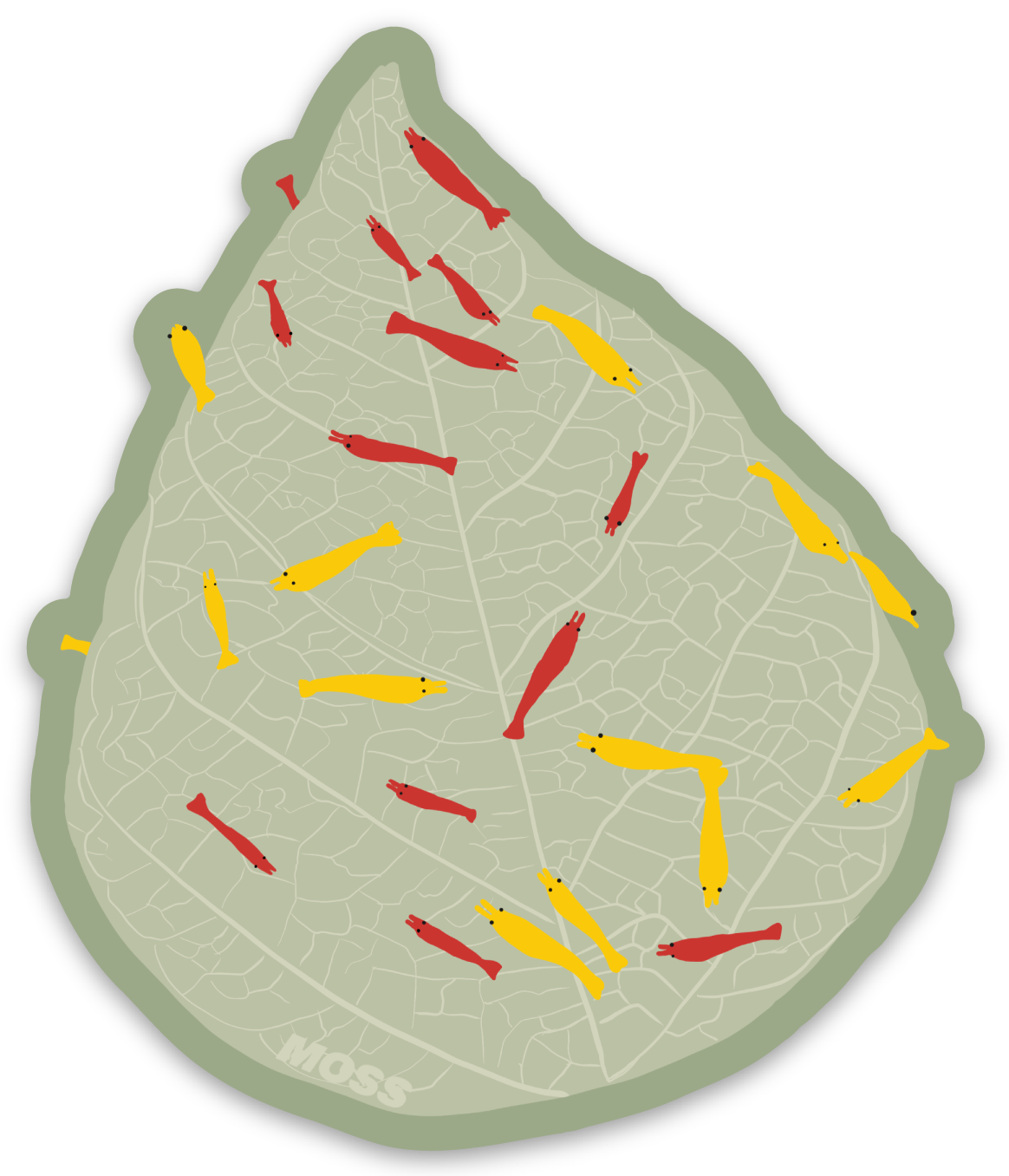 Smimps on a Leaf Sticker