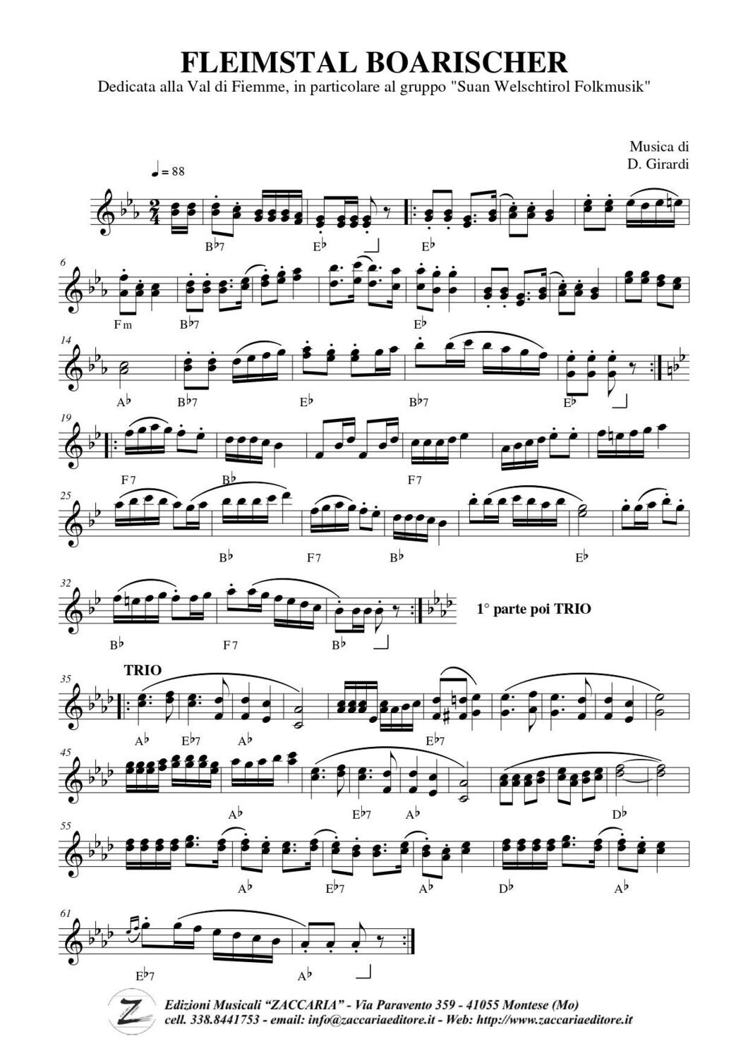 Fleimstal Boarischer di D. Girardi