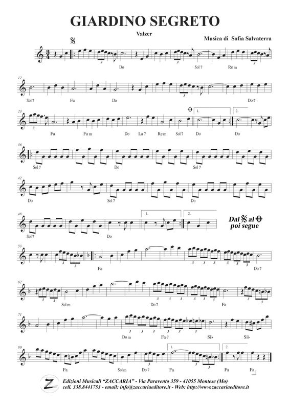 Giardino segreto - Valzer di S. Salvaterra