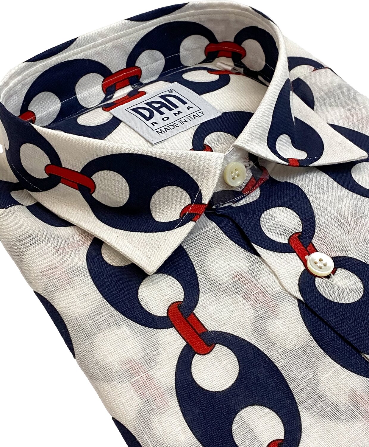 Limited Edition Shirt 100% Linen Catene Bianco LIM