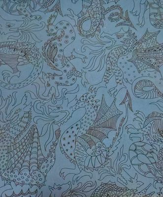 DELANEY DRAGON 100% Cotton Satin 120/2