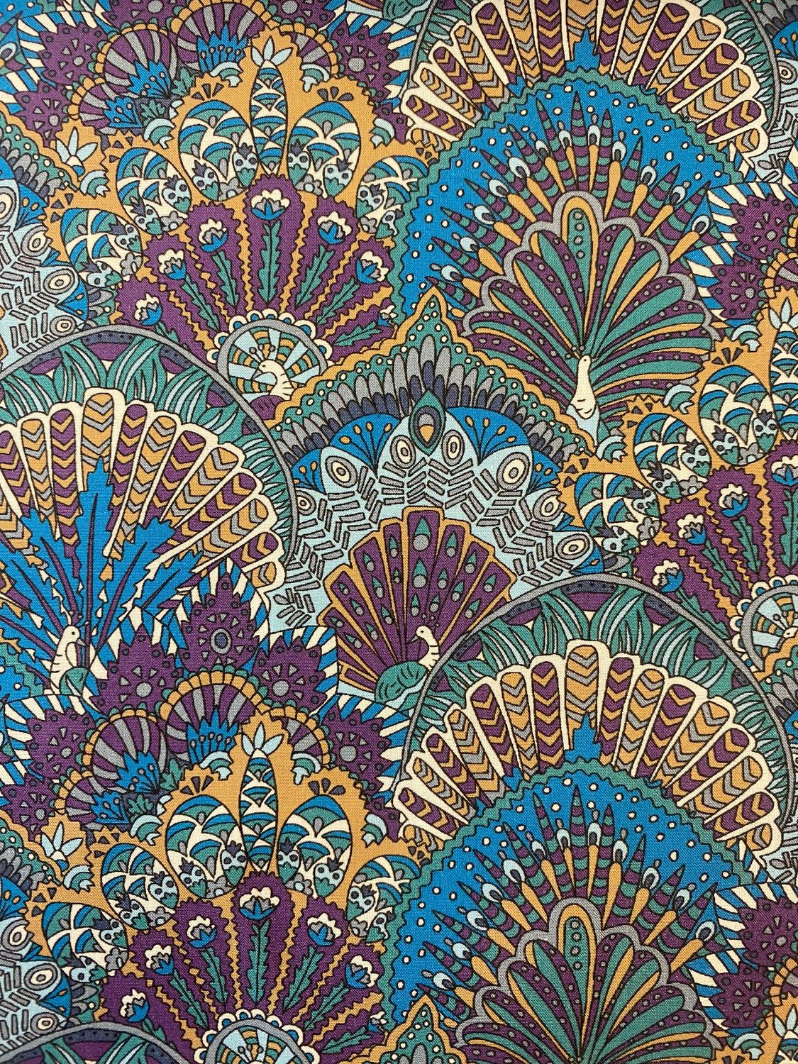 PEACOCK PARADE 100% Cotton Satin 120/2
