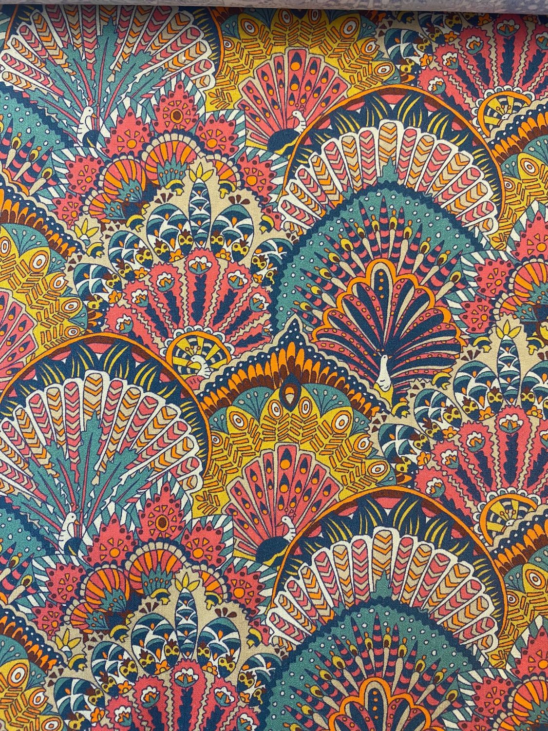 PEACOCK PARADE 100% Cotton Satin 120/2