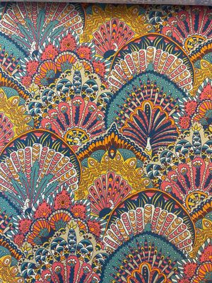 PEACOCK PARADE 100% Cotton Satin 120/2