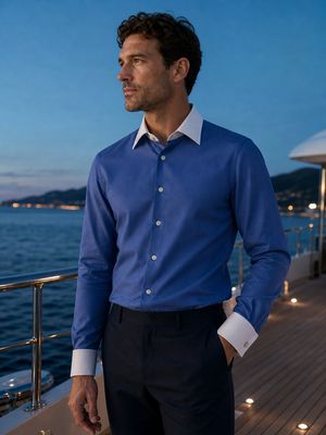 Exclusive shirt 100% Cotton Namur azzurro CPB