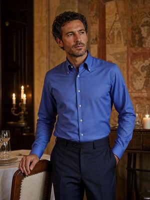 Exclusive shirt 100% Cotton namur azzurro sport 2bott