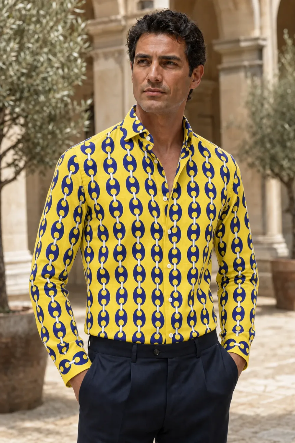 Exclusive Catene shirt in 100% linen