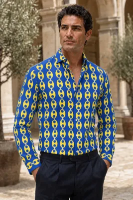 Exclusive Catene shirt in 100% linen
