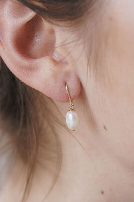 One In A Million Pearl Drop Earrings by Ashley Wild