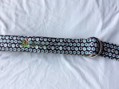 Ribbon Belt Blue w/White Dots