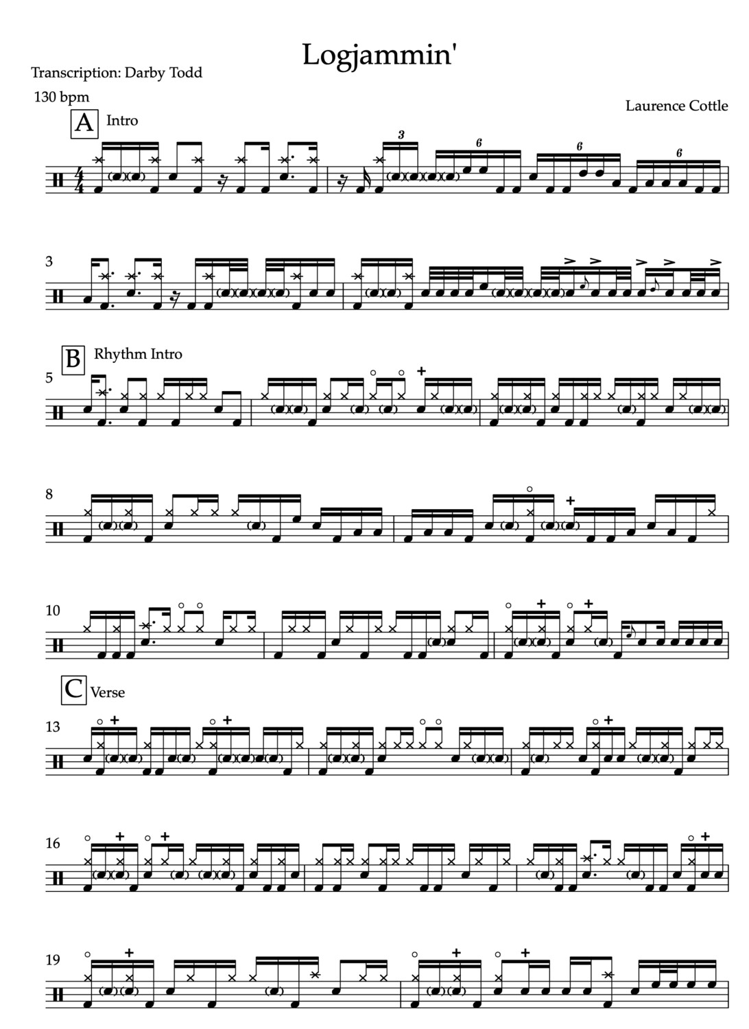 Logjammin’, playalong/transcription download