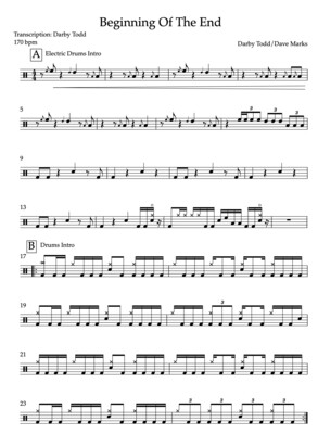 The Beginning Of The End playalong/transcription download