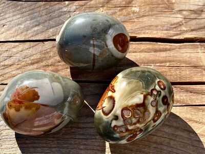 3x Jaspis Picasso Handschmeichler