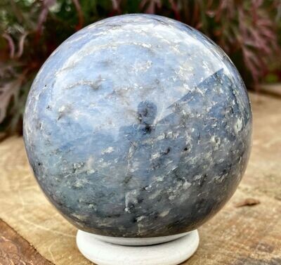 Fantastische Blauquarz Kugel 76 mm