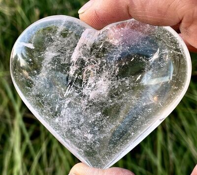 Bergkristall Herz Glasklar 7,7 cm
