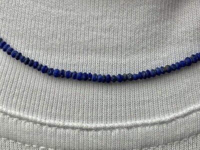 Lapis Lazuli Halskette Facettiert 3mm