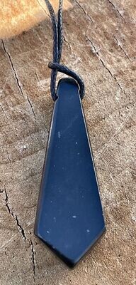 Schungit Anhänger Pendel 47 x 9 mm