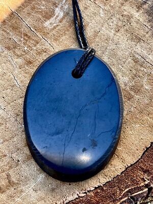 Schungit Anhänger Oval Gross 43mm