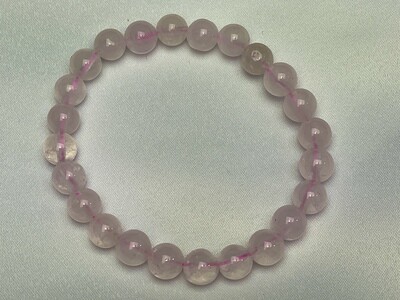 Rosenquarz Kugel Armband 8mm