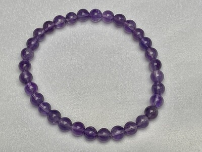 Amethyst Kugel 6mm Armband