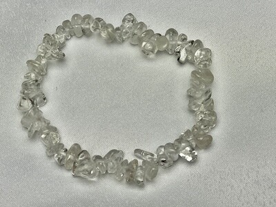 Bergkristall Splitter Armband Glasklar