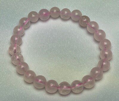Rosenquarz Kugel Armband 10 mm