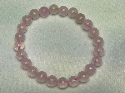 Rosenquarz Kugel Armband 10 mm