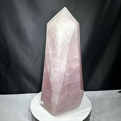 Gewaltige Rosenquarz Spitze 21,5 Kg 44,5cm