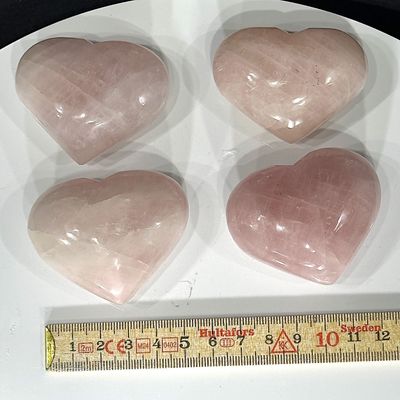 Rosenquarz Herz ca. 55 x 42 x 24-28 mm dick