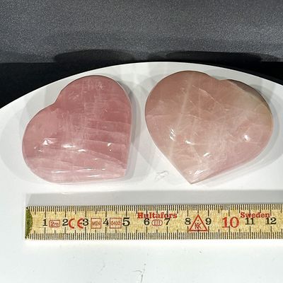 ​Rosenquarz Herz ca. 60 x 54 x 26 mm dick