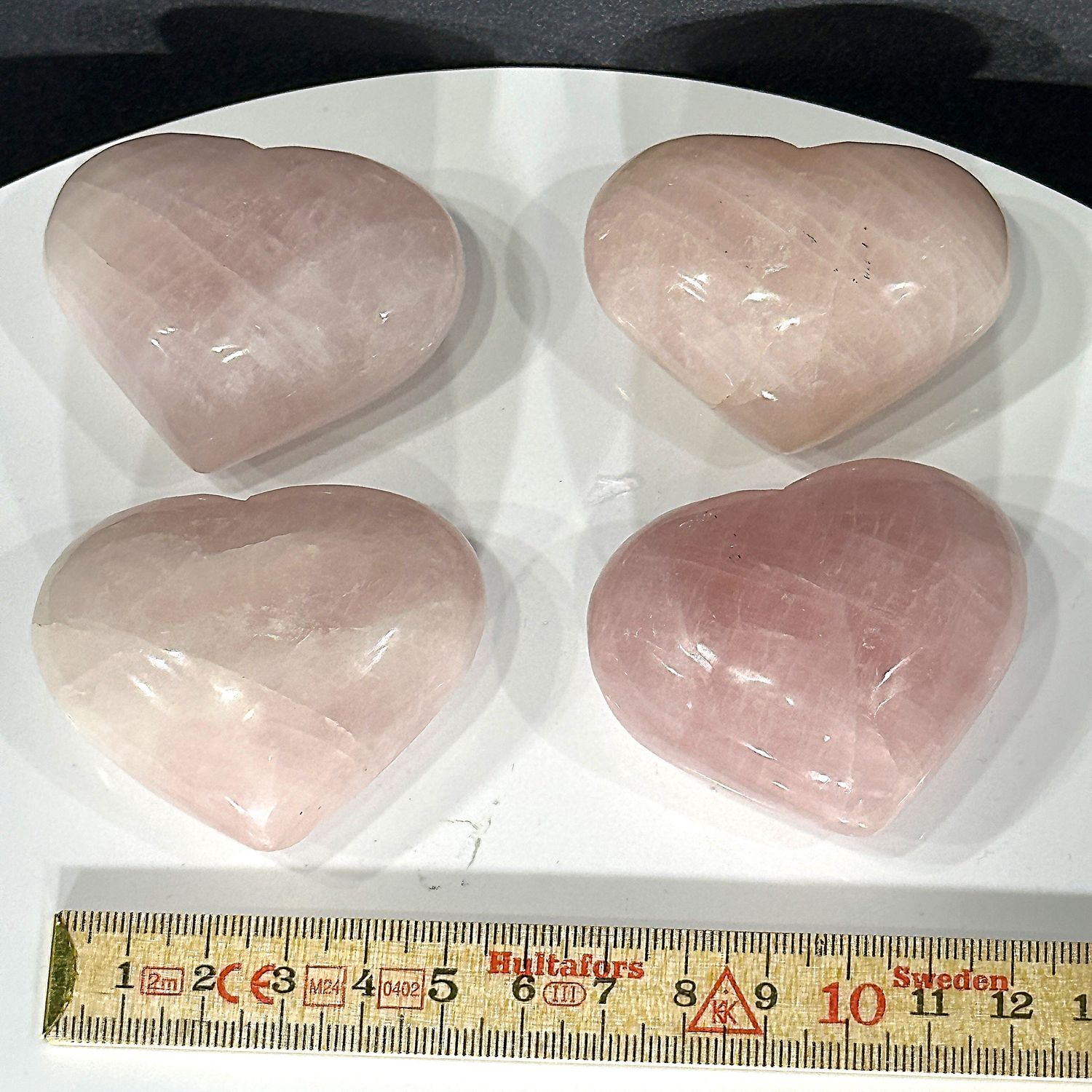 Rosenquarz Herz ca. 55 x 42 x 24-28 mm dick