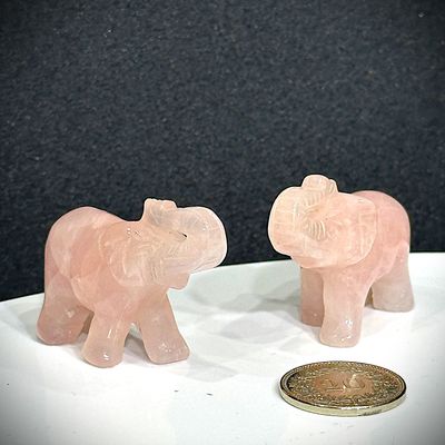 Rosenquarz Elefant 38 mm
