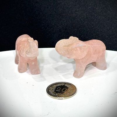 Rosenquarz Elefant 38 mm