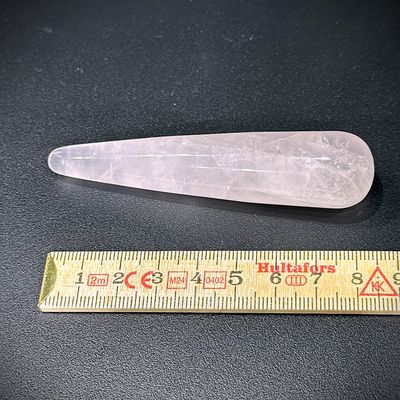 Rosenquarz Massagestab 89 mm