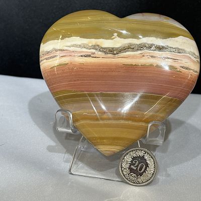 Achat Herz Mit Kristallen 90 x 81 mm