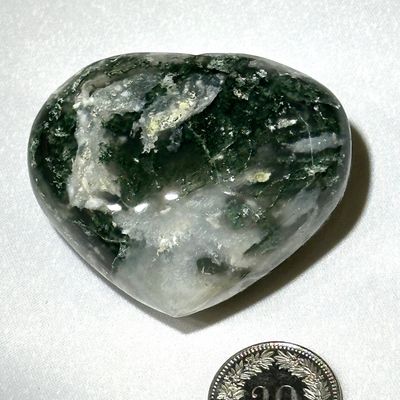 Grüner Achat Herz 52  x 45 mm